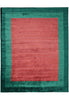 Load image into Gallery viewer, 8 x 10 Handmade Wool Contemporary Rug – Solid Red with Green Accents (F-4519)