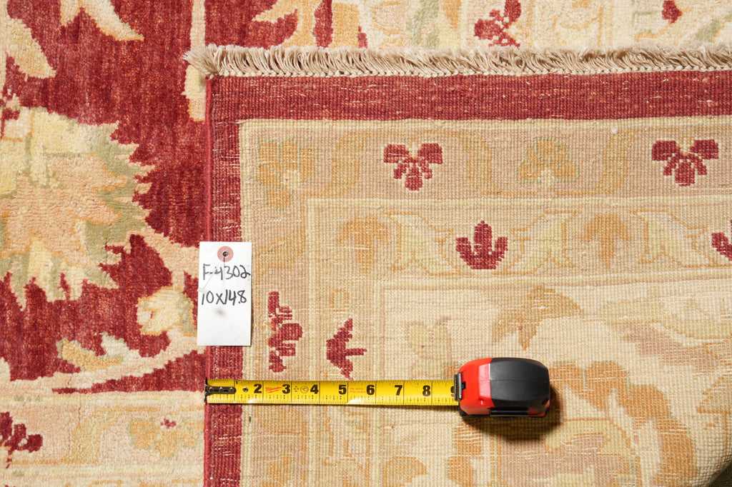 10 x 14.8 Beautiful Zigler Rug Hand-Knotted in Pakistan Natural Wool Veggie Dyed #F-4302