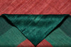 Load image into Gallery viewer, 8 x 10 Handmade Wool Contemporary Rug – Solid Red with Green Accents (F-4519)