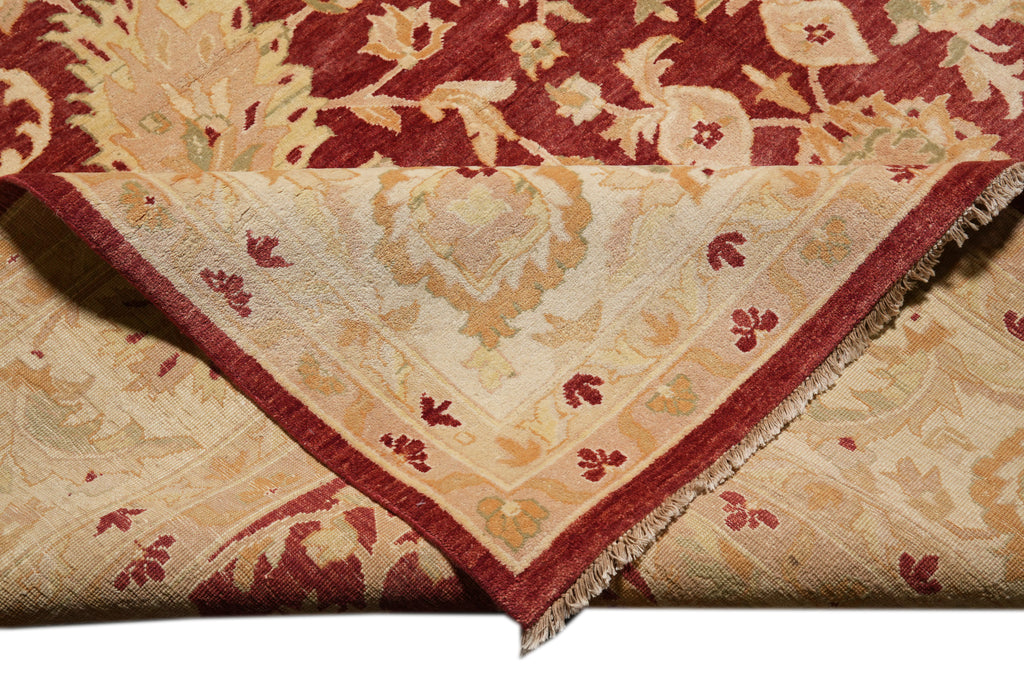 10 x 14.8 Beautiful Zigler Rug Hand-Knotted in Pakistan Natural Wool Veggie Dyed #F-4302