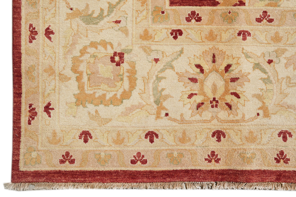 10 x 14.8 Beautiful Zigler Rug Hand-Knotted in Pakistan Natural Wool Veggie Dyed #F-4302