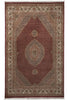 Load image into Gallery viewer, 6.9 x 10 Ruby Red Wool &amp; Silk Tabriz Mahi Rug