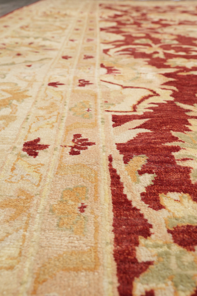 10 x 14.8 Beautiful Zigler Rug Hand-Knotted in Pakistan Natural Wool Veggie Dyed #F-4302