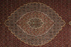 Load image into Gallery viewer, 6.9 x 10 Ruby Red Wool &amp; Silk Tabriz Mahi Rug - view 7