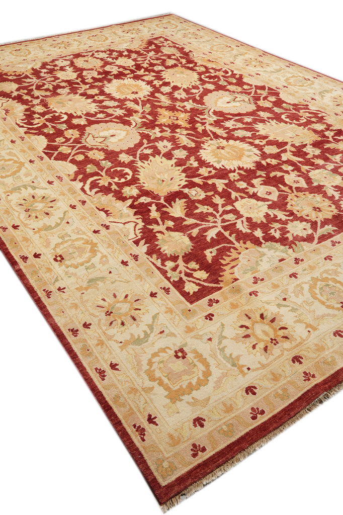 10 x 14.8 Beautiful Zigler Rug Hand-Knotted in Pakistan Natural Wool Veggie Dyed #F-4302