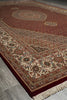 Load image into Gallery viewer, 6.9 x 10 Ruby Red Wool &amp; Silk Tabriz Mahi Rug - view 6