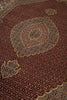 Load image into Gallery viewer, 6.9 x 10 Ruby Red Wool &amp; Silk Tabriz Mahi Rug - view 9