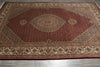 Load image into Gallery viewer, 6.9 x 10 Ruby Red Wool &amp; Silk Tabriz Mahi Rug - view 4