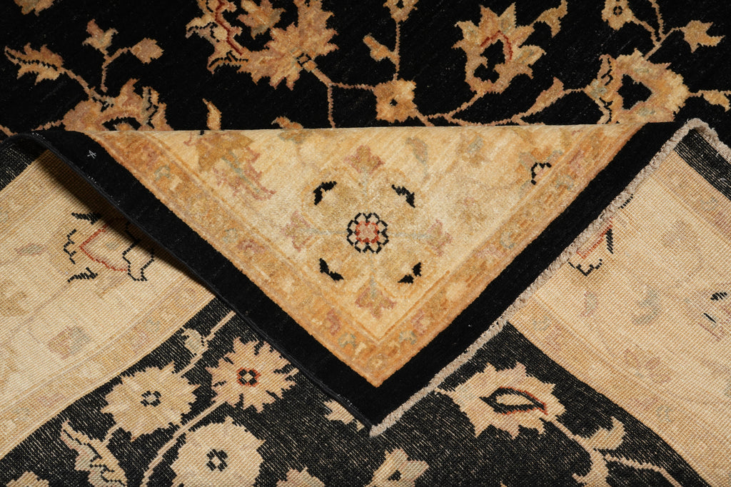 6 x 9 Black Chobi Peshawar Rug 22729