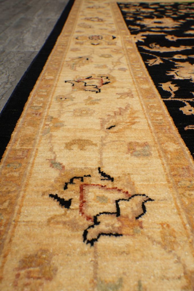 6 x 9 Black Chobi Peshawar Rug 22729