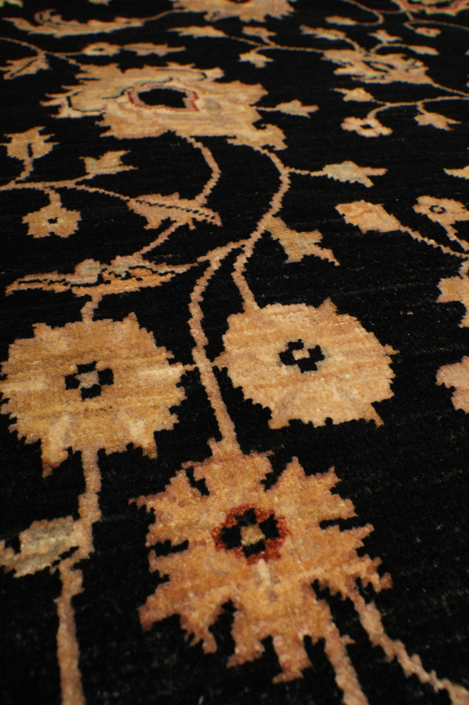 6 x 9 Black Chobi Peshawar Rug 22729
