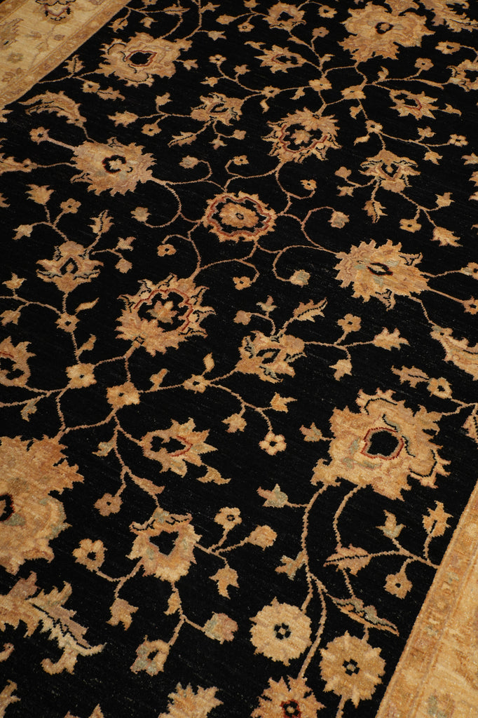6 x 9 Black Chobi Peshawar Rug 22729