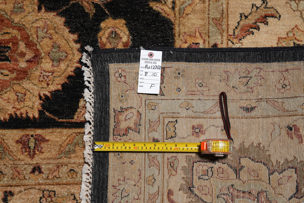 8 x 10 Quality Wool Jaipur Rug Black Sale Clearance #PIX-12728