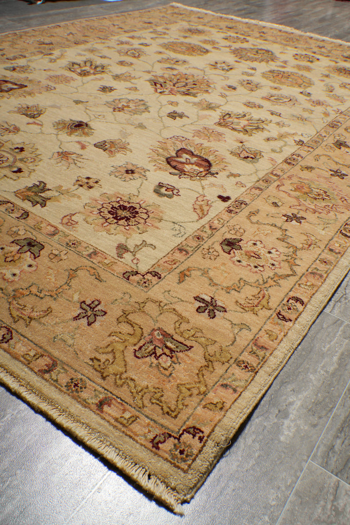 5.7 x 8 Beige Vegetable Dyed Chobi Rug 73658