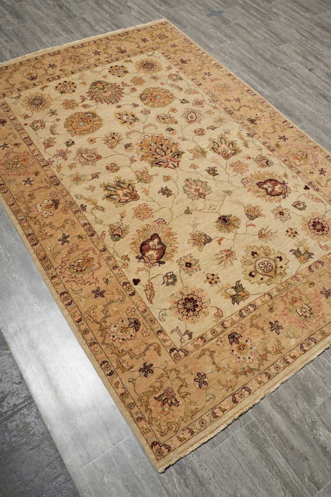5.7 x 8 Beige Vegetable Dyed Chobi Rug 73658