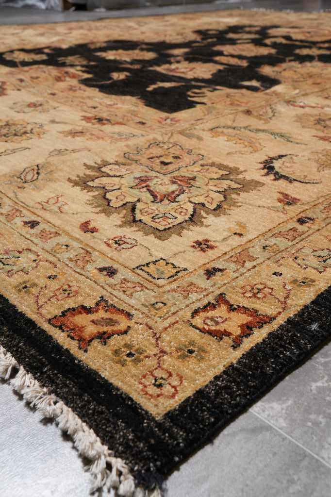 8 x 10 Quality Wool Jaipur Rug Black Sale Clearance #PIX-12728
