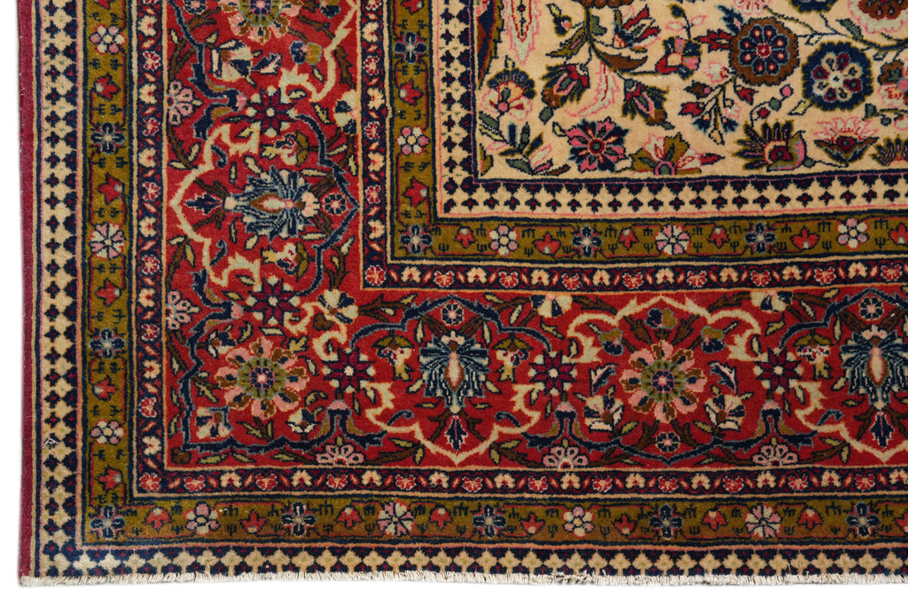 10 x 13.7 Semi-Antique Persian Tabriz Wool Rug Trees #F-4306