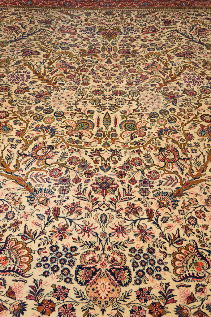 10 x 13.7 Semi-Antique Persian Tabriz Wool Rug Trees #F-4306