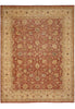 Load image into Gallery viewer, 7.6 x 9.5 Hand-Knotted Agra Rug Natural Wool Rust Gold Inventory Clearance Sale