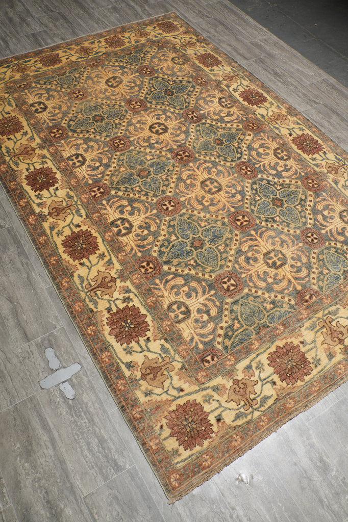 5 x 5.9 Pine Green Chobi Peshawar Rug 20263
