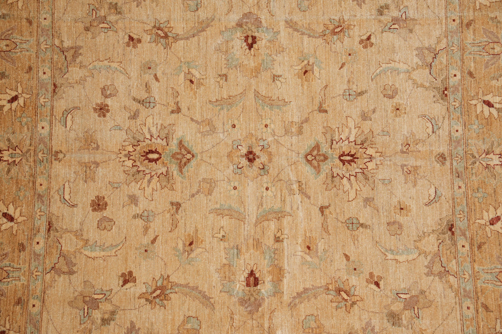 8 x 8 Feet Square Fine Natural Wool Chobi Peshawar Rug #PIX-6807