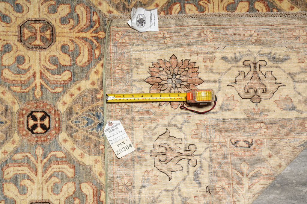 5.9 x 9 Gray Slate Blue Chobi Peshawar Rug 20204