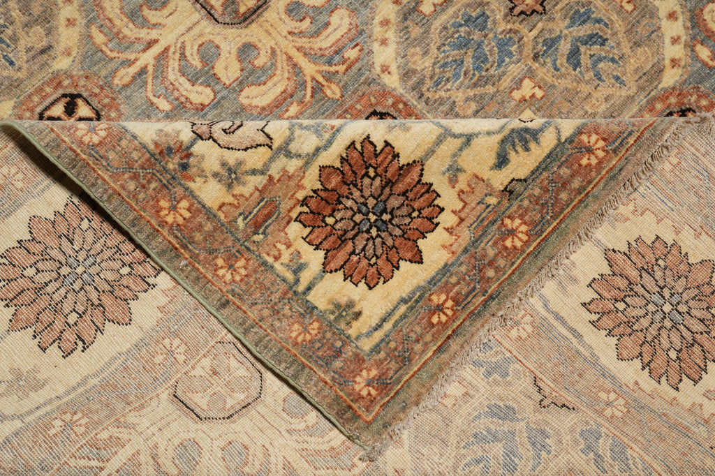 5.9 x 9 Gray Slate Blue Chobi Peshawar Rug 20204