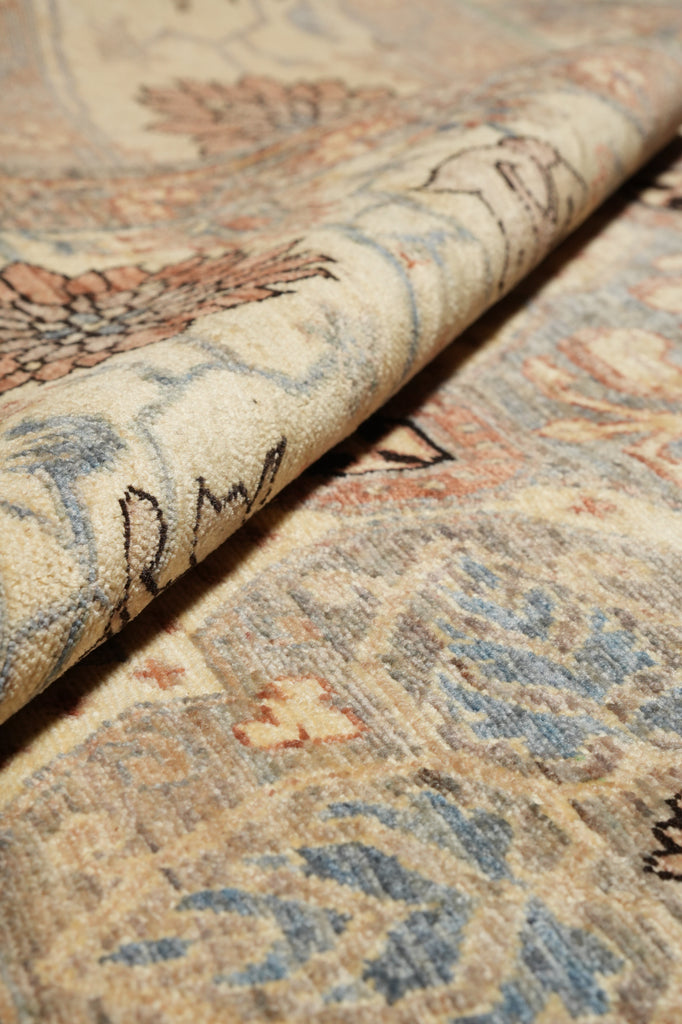 5.9 x 9 Gray Slate Blue Chobi Peshawar Rug 20204