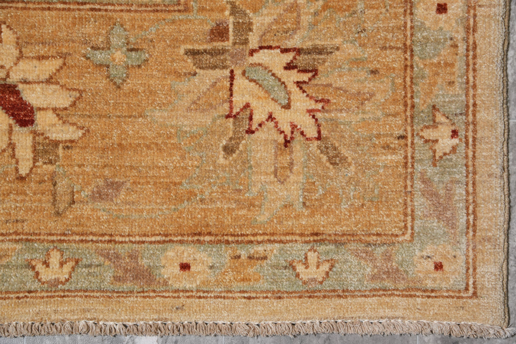 8 x 8 Feet Square Fine Natural Wool Chobi Peshawar Rug #PIX-6807