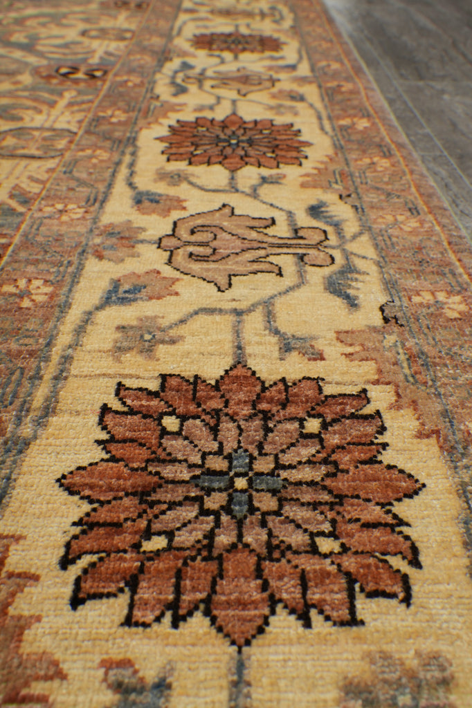 5.9 x 9 Gray Slate Blue Chobi Peshawar Rug 20204