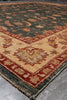 Load image into Gallery viewer, 8 x 8 Feet Square Dark Green Quality Peshawar Chobi Zigler Rug #PIX-3771