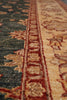 Load image into Gallery viewer, 8 x 8 Feet Square Dark Green Quality Peshawar Chobi Zigler Rug #PIX-3771