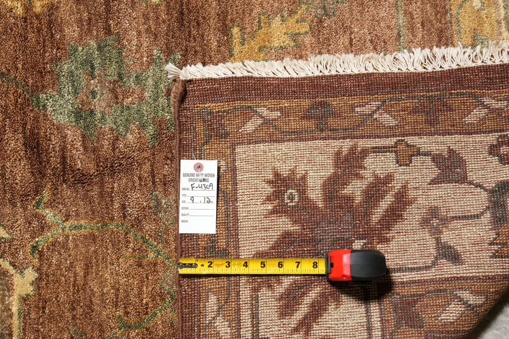 9 x 12 New Handmade Oushak Rug Brown #F-4309