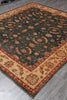 Load image into Gallery viewer, 8 x 8 Feet Square Dark Green Quality Peshawar Chobi Zigler Rug #PIX-3771