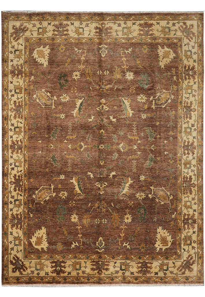 9 x 12 New Handmade Oushak Rug Brown #F-4309