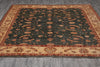 Load image into Gallery viewer, 8 x 8 Feet Square Dark Green Quality Peshawar Chobi Zigler Rug #PIX-3771