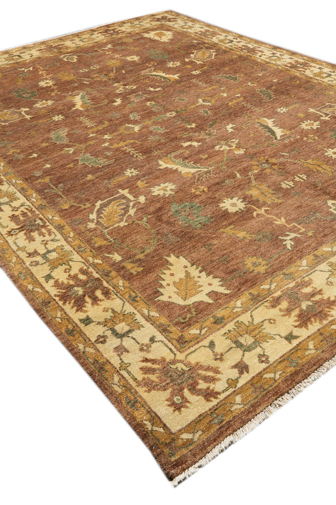 9 x 12 New Handmade Oushak Rug Brown #F-4309