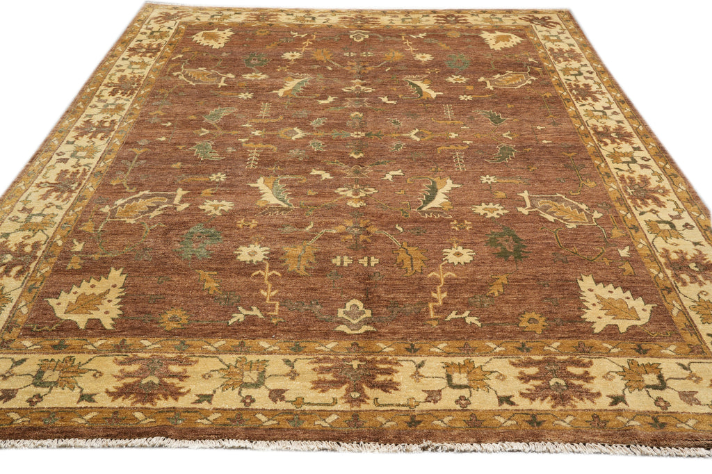 9 x 12 New Handmade Oushak Rug Brown #F-4309
