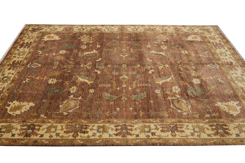 9 x 12 New Handmade Oushak Rug Brown #F-4309