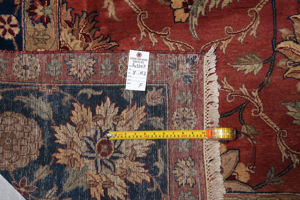 8 x 10 Gorgeous Traditional Quality Wool Jaipur Rug Burgundy Black Clearance Sale #PIX-3707