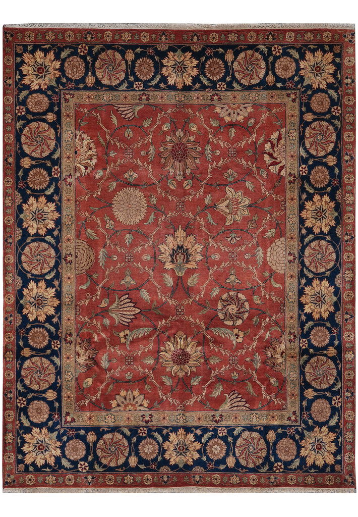 8 x 10 Gorgeous Traditional Quality Wool Jaipur Rug Burgundy Black Clearance Sale