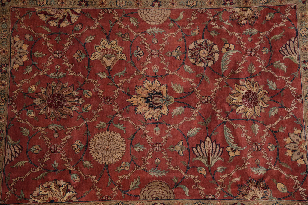 8 x 10 Gorgeous Traditional Quality Wool Jaipur Rug Burgundy Black Clearance Sale #PIX-3707
