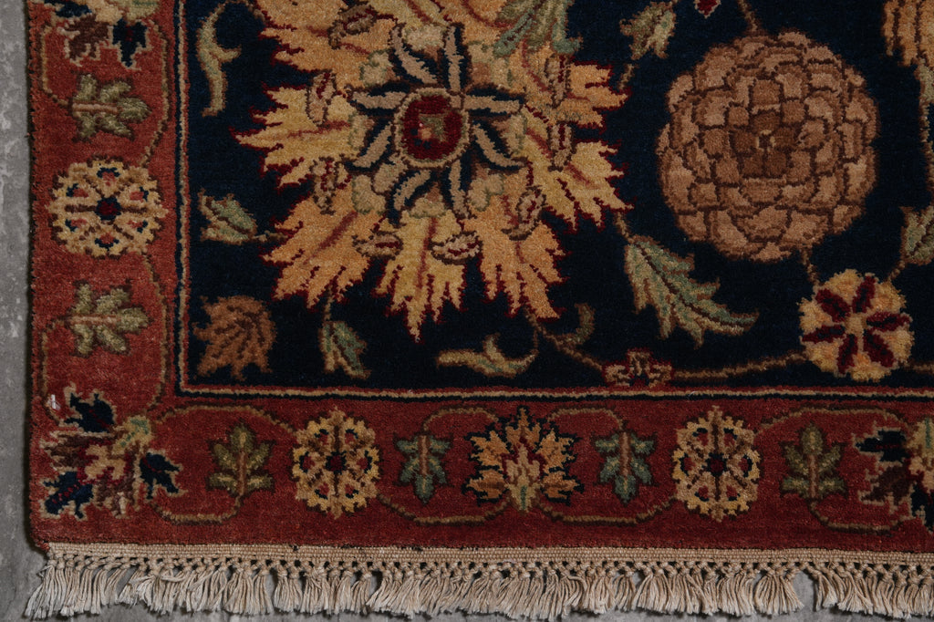 8 x 10 Gorgeous Traditional Quality Wool Jaipur Rug Burgundy Black Clearance Sale #PIX-3707