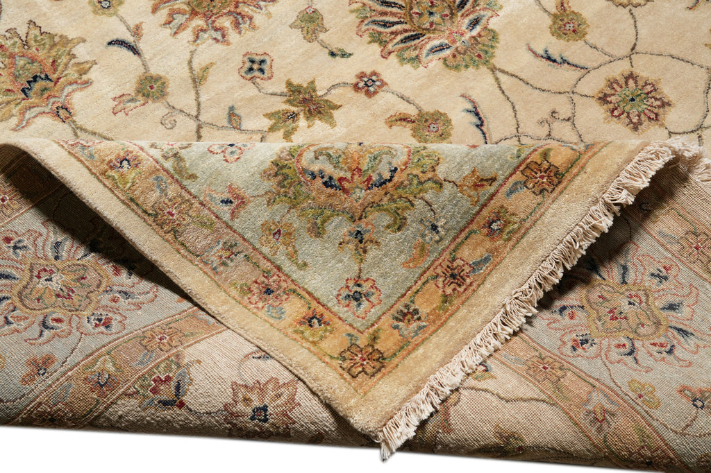 8.9 x 11.9 Beautiful Quality Agra Rug Ivory Light Blue #F-4310