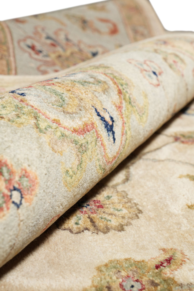 8.9 x 11.9 Beautiful Quality Agra Rug Ivory Light Blue #F-4310