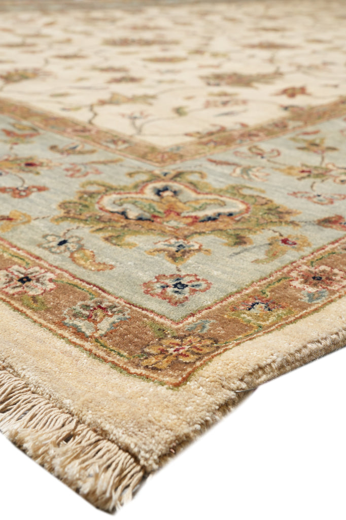 8.9 x 11.9 Beautiful Quality Agra Rug Ivory Light Blue #F-4310