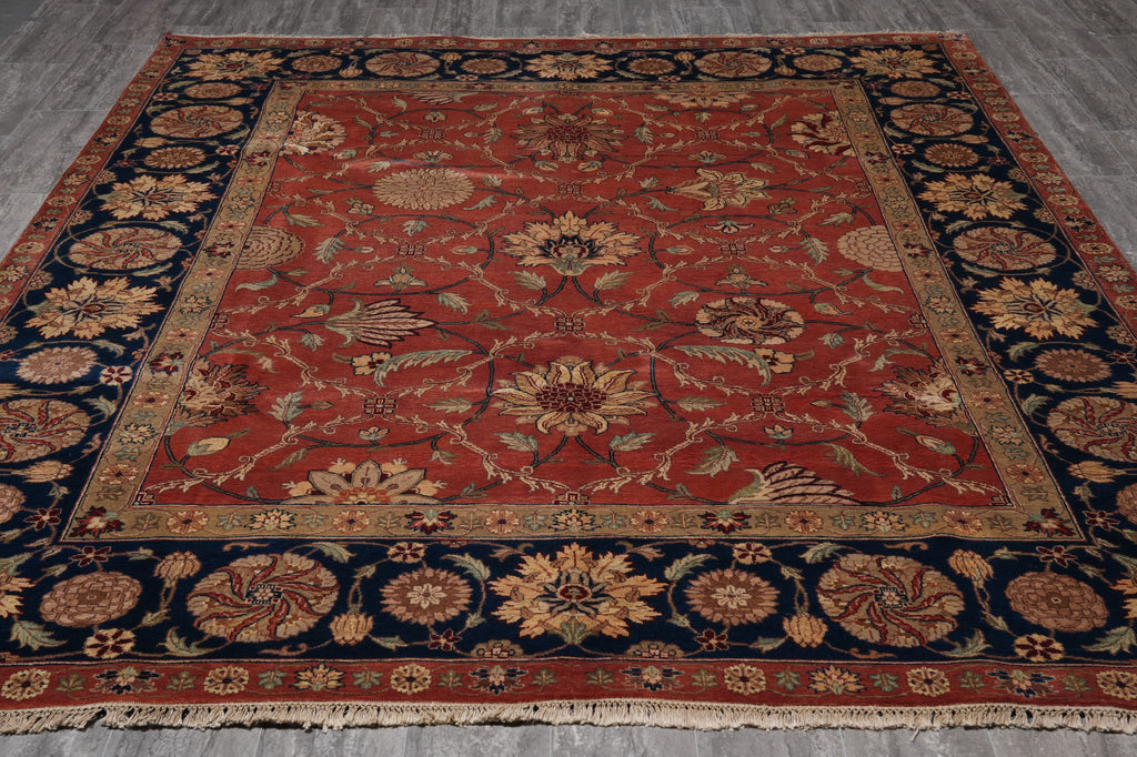 8 x 10 Gorgeous Traditional Quality Wool Jaipur Rug Burgundy Black Clearance Sale #PIX-3707
