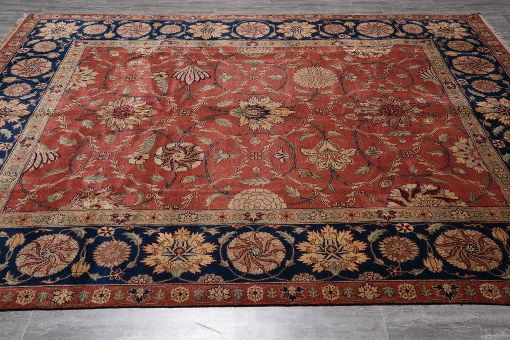 8 x 10 Gorgeous Traditional Quality Wool Jaipur Rug Burgundy Black Clearance Sale #PIX-3707