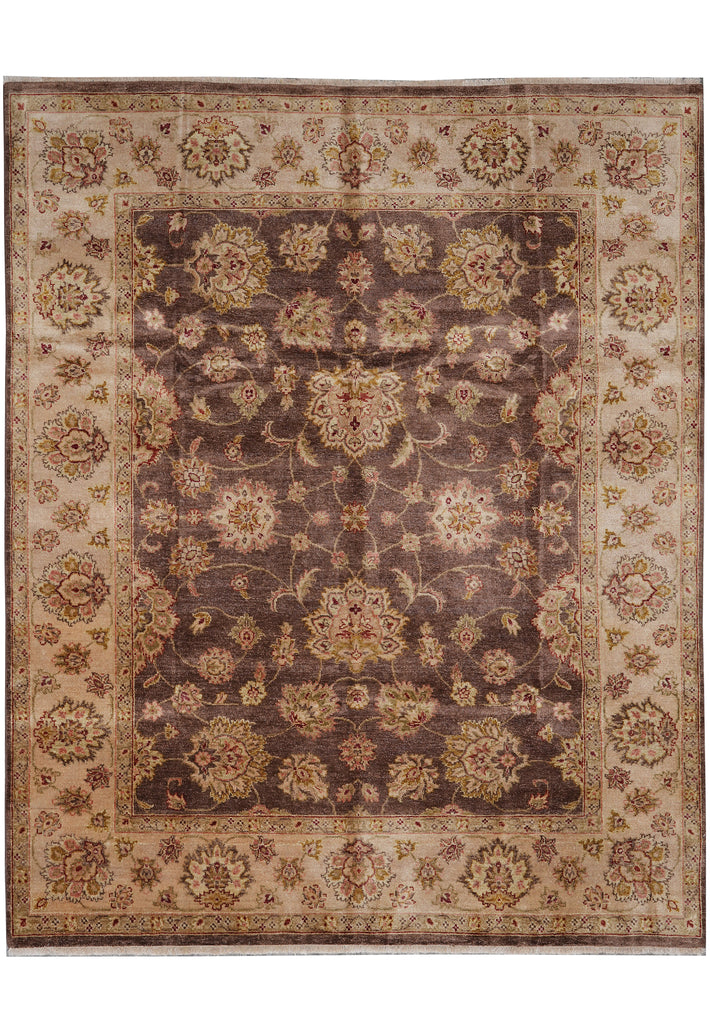 8 x 9.7 Brown Quality Wool Jaipur Rug Clearance Sale
