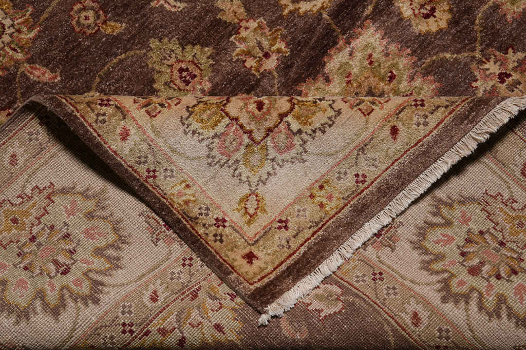 8 x 9.7 Brown Quality Wool Jaipur Rug Clearance Sale #PIX-804-38